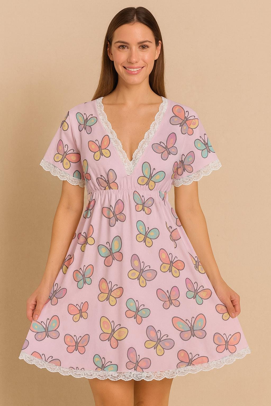 Fluttering Dreams Butterfly Dress – Pastel Little Space Nightdress