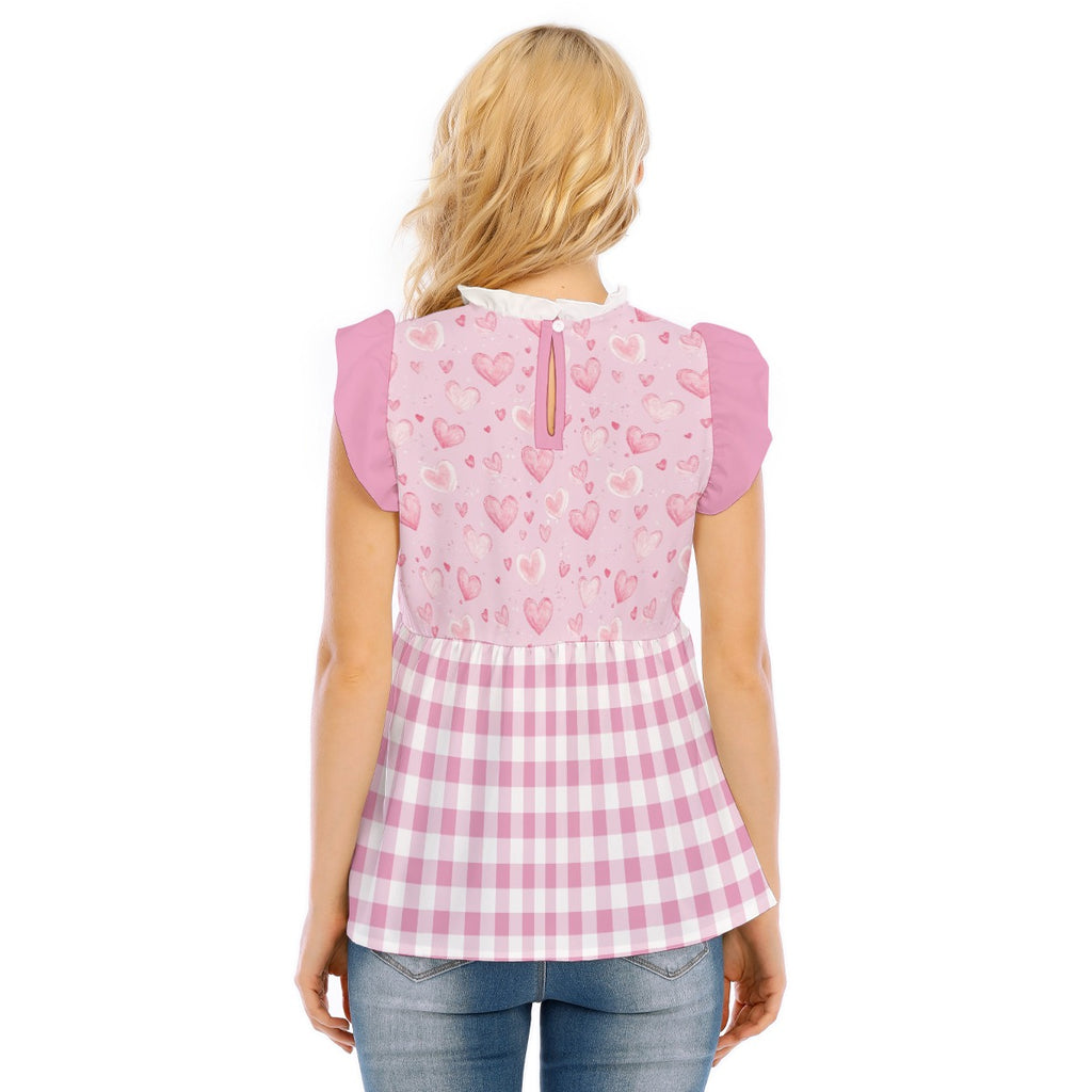Plaid Pink Princess Ruffle Shirt.
