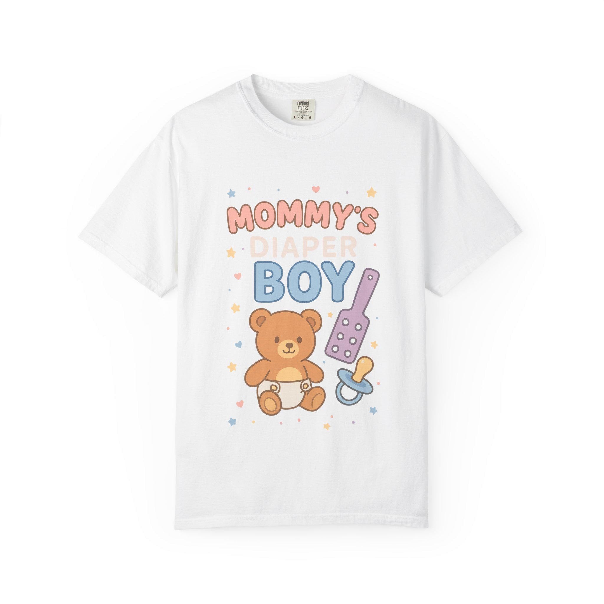 Mommy’s Diaper Boy Tee – Soft Pastel ABDL & Little Space Shirt