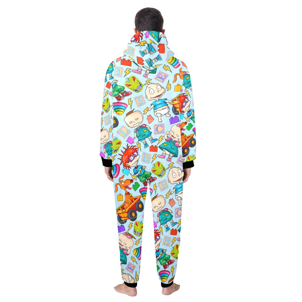 Cartoon babies  Hooded Fleece Pajamas