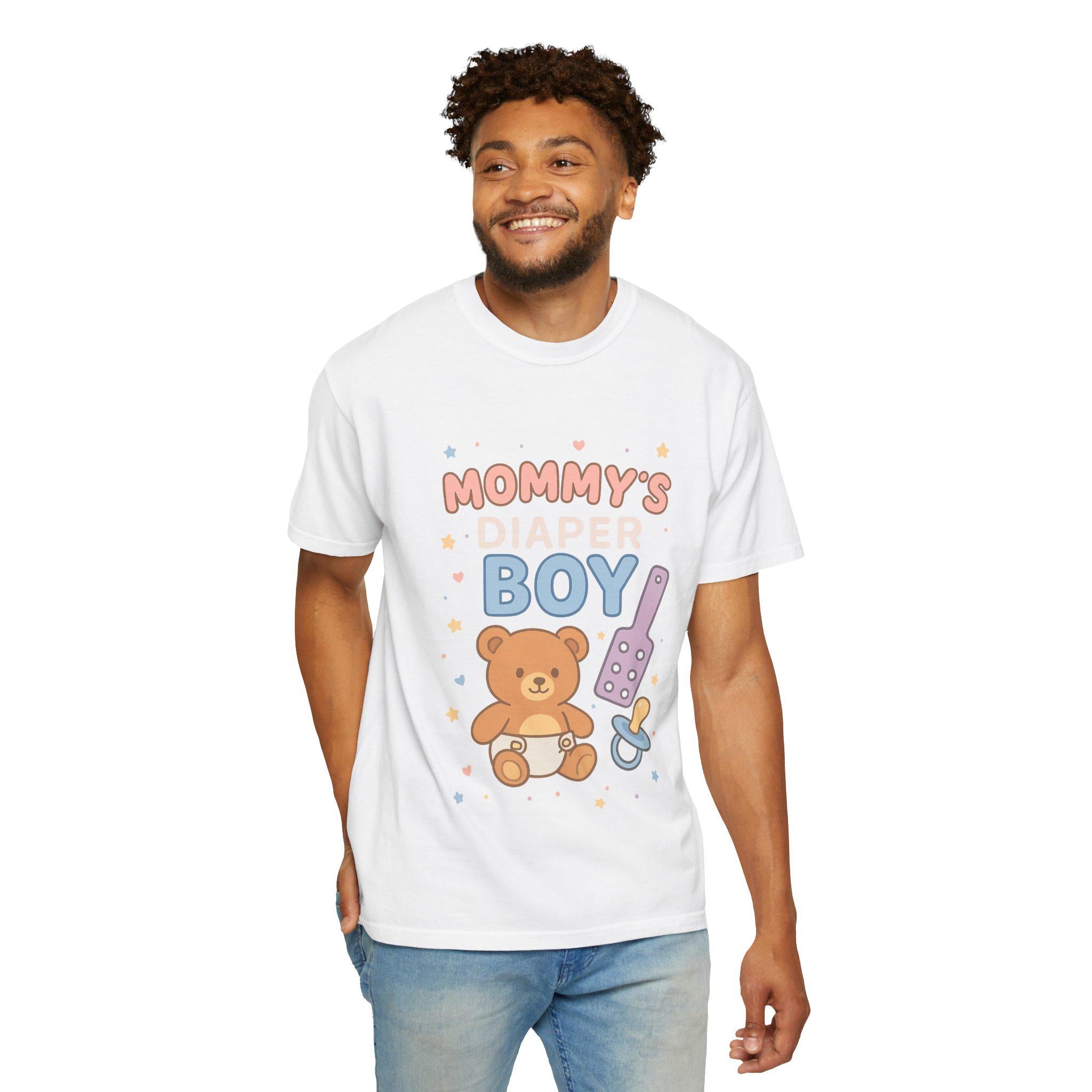 Mommy’s Diaper Boy Tee – Soft Pastel ABDL & Little Space Shirt