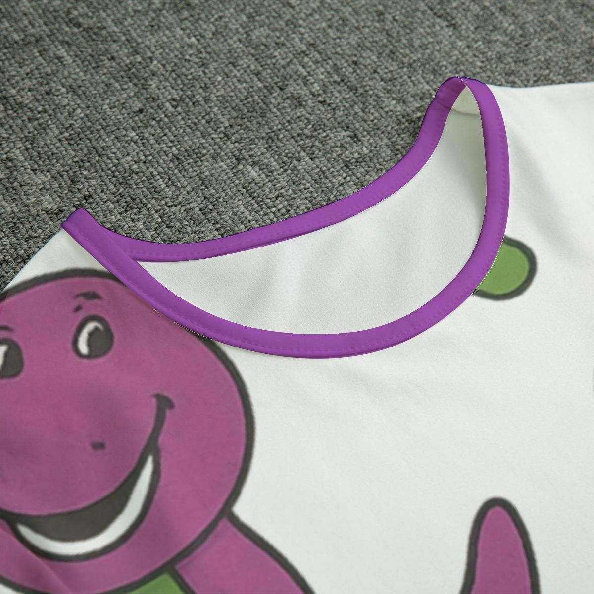 ABDL Adult Onesie: Purple Dinosaur Print, Snap Crotch