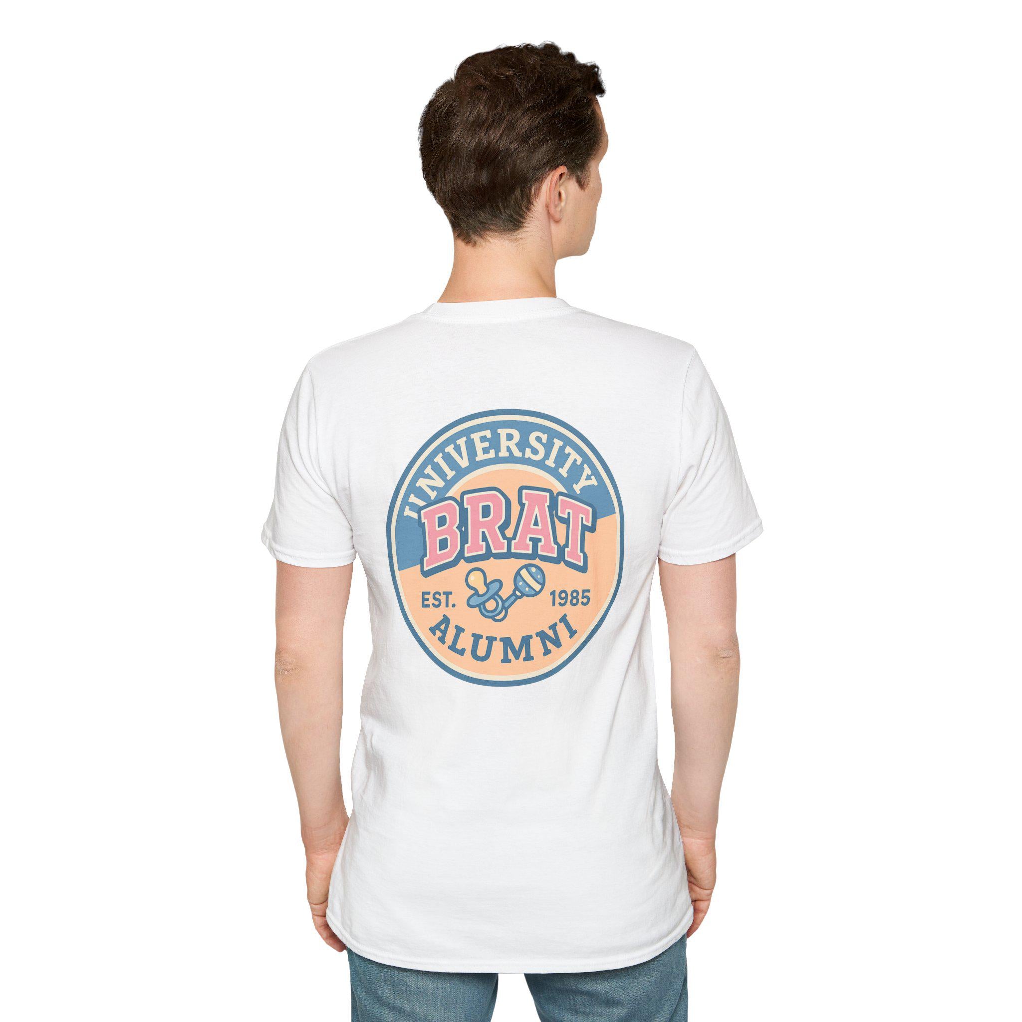 Brat Alumni Tee – Playful Little Space Shirt for Cheeky Littles
