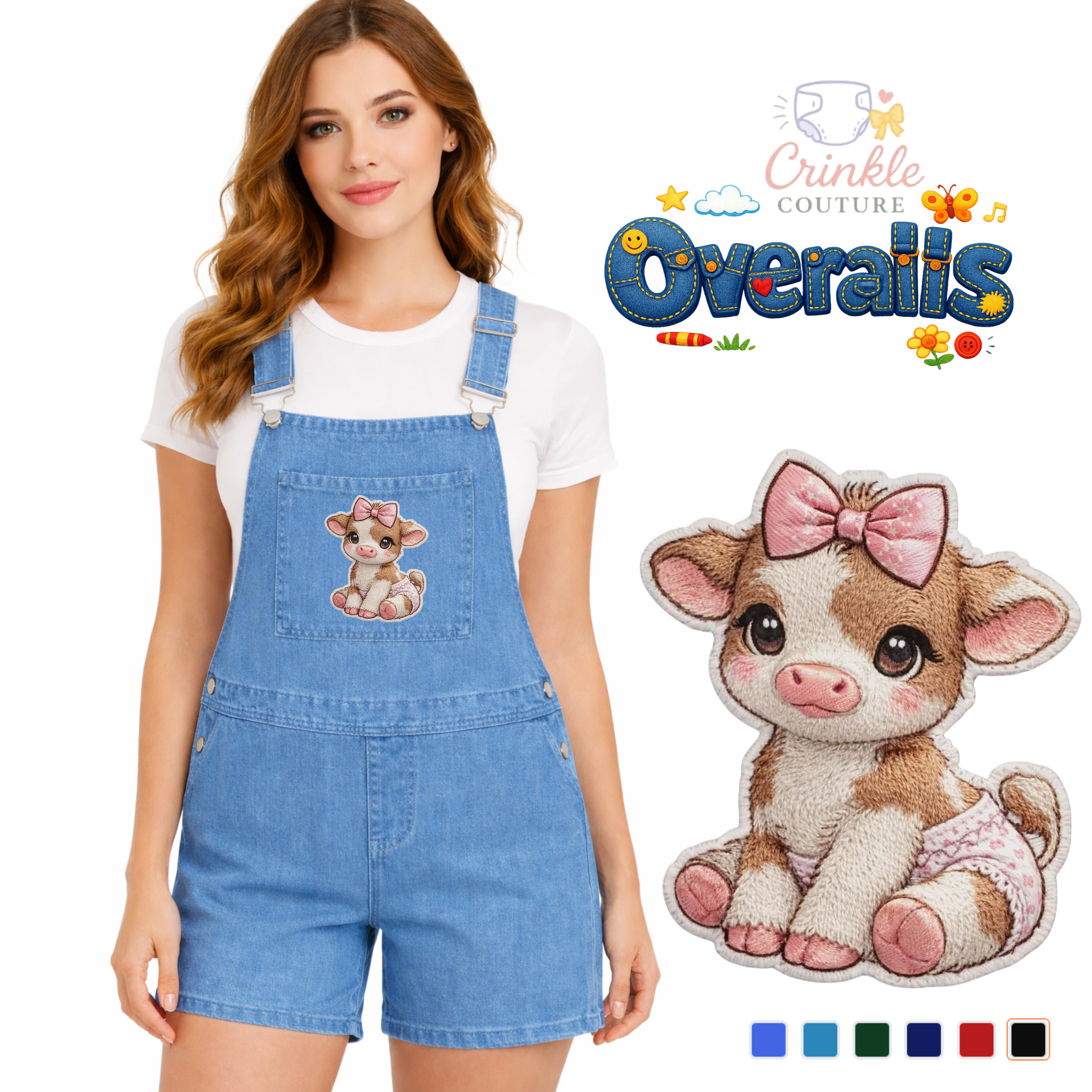 Crinkle Cow Overalls